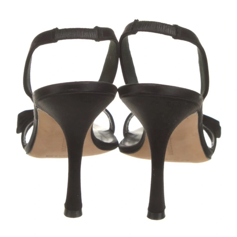 Manolo Blahnik Bow Accent Slingback Sandals - Picture 4 of 5